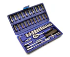 AB Tools 1/4" Drive Metric MM Socket And Accessory Set 46pc 4mm - 14mm by BERGEN AT756