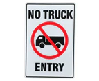 WARNING SIGN NO TRUCK ENTRY 200x300mm Metal ROAD PRIVATE PROPERTY SAFE NOTICE