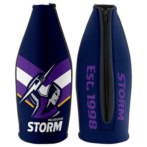 Melbourne Storm NRL TALLIE LONG NECK Beer Wine Bottle Zip Cooler (includes Carry Strap)