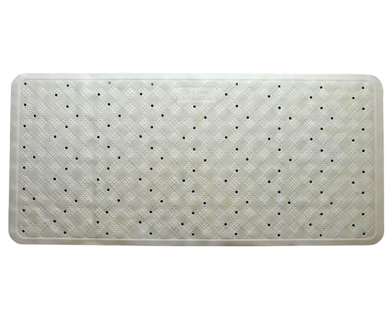 Rubber Bath Mat 34 X 74cm - White