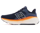 New Balance Men's Fresh Foam More v3 Wide Fit Running Shoes - Black/White/Orange