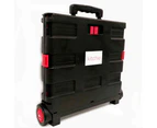 Foldable Shopping Cart Sizes - Portable Collapsible Wheeled Folding Trolley Crate