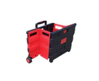 Foldable Shopping Cart Sizes - Portable Collapsible Wheeled Folding Trolley Crate