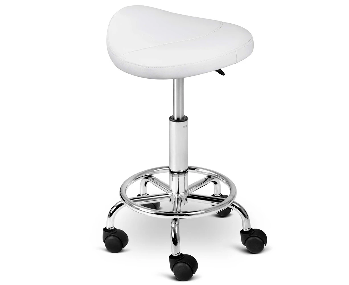 PU Leather 360 Degree Swivel Saddle Salon Chair Height Adjustable Hair Dress Office Beauty Spa Massage Stool Equipment