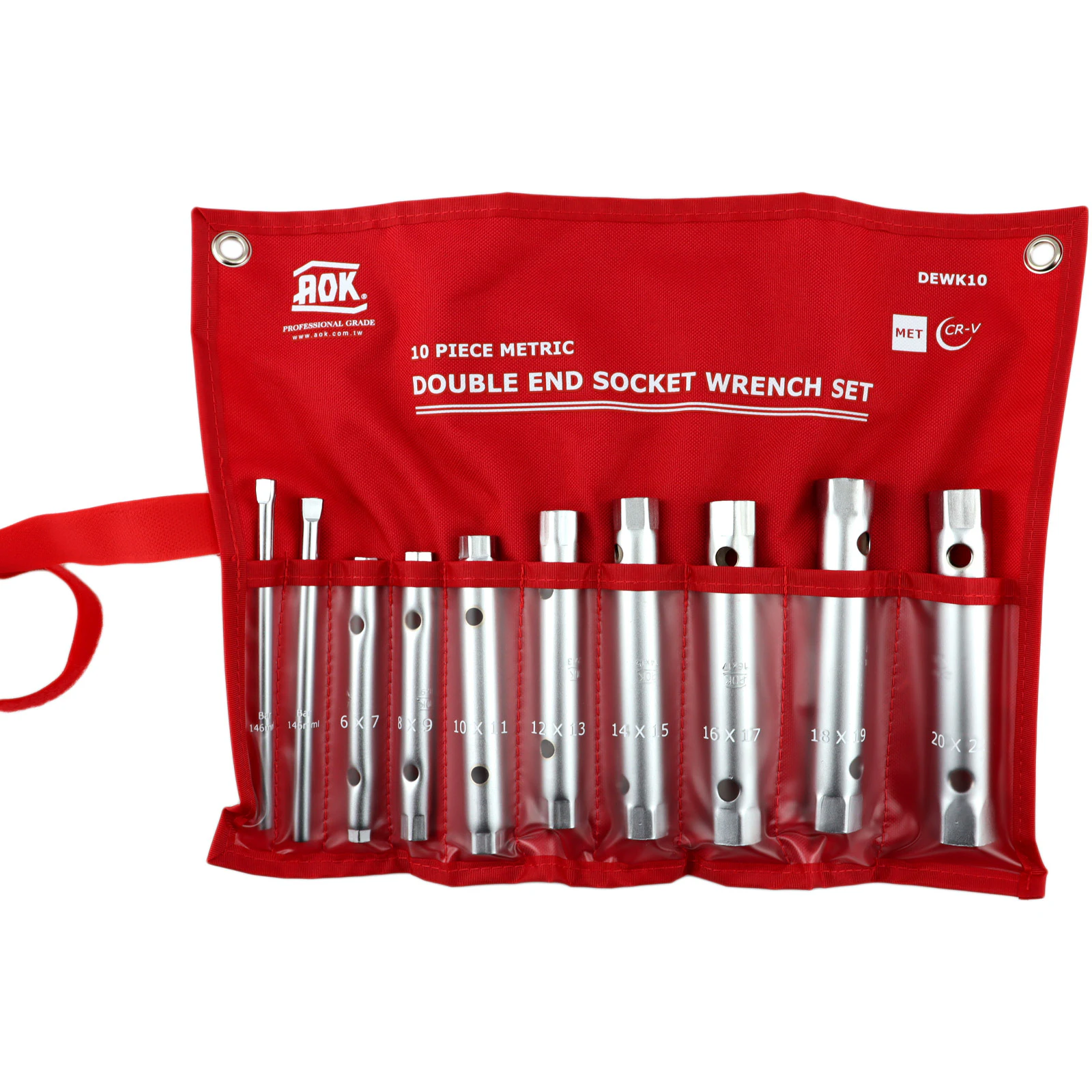 AOK by KC Tools 10pc Metric Double End Socket Wrench Set