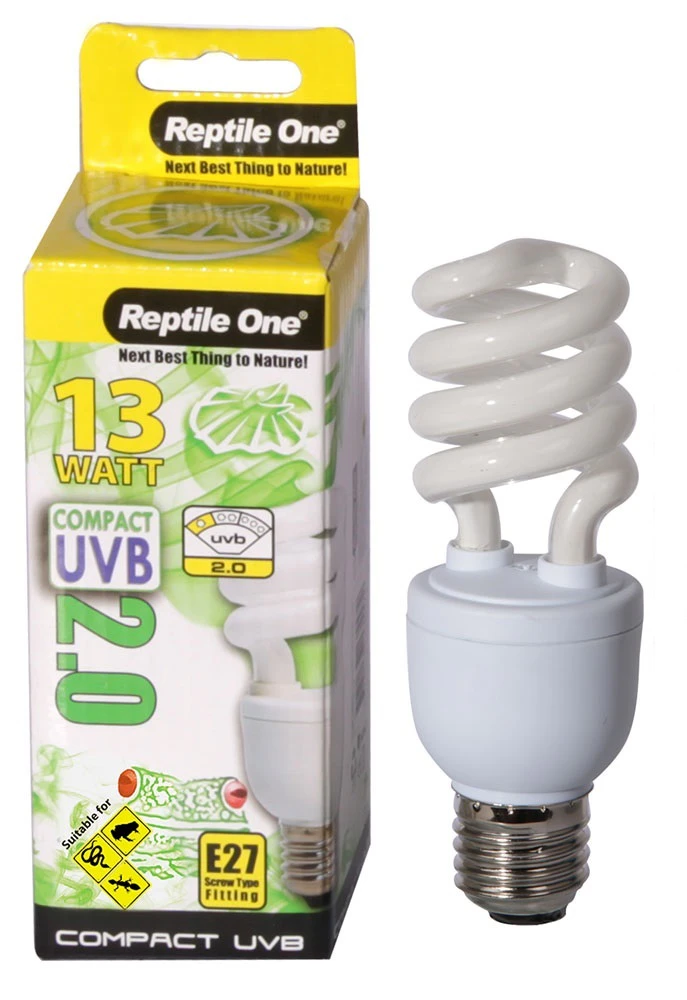 Compact UVB Bulb 13 Watt (UVB 2.0) E27 Eddison (Reptile One)