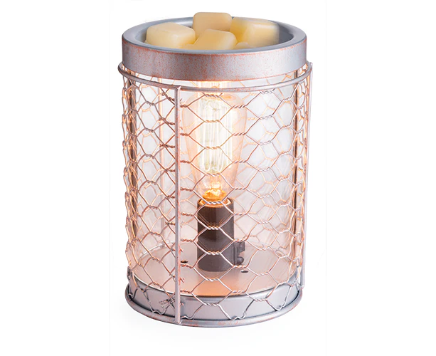 Chicken Wire Vintage Bulb Electric Fragrance Warmer