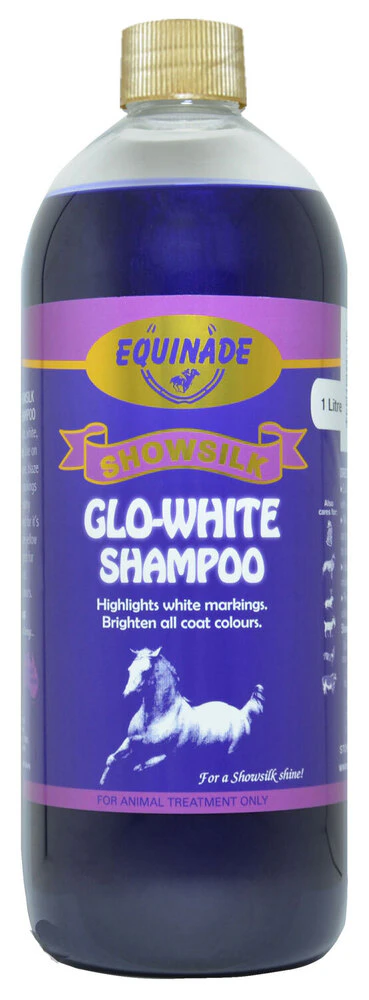 Equinade Showsilk Glo White Shampoo Animal Coat Colour Treatment 250ml