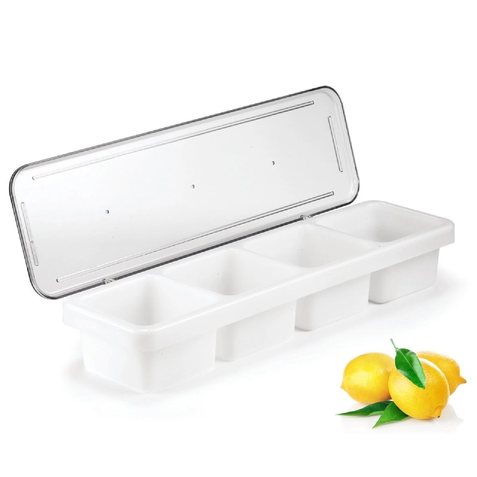 Cocktail Bar 4 Compartment Condiment Dispenser Plastic