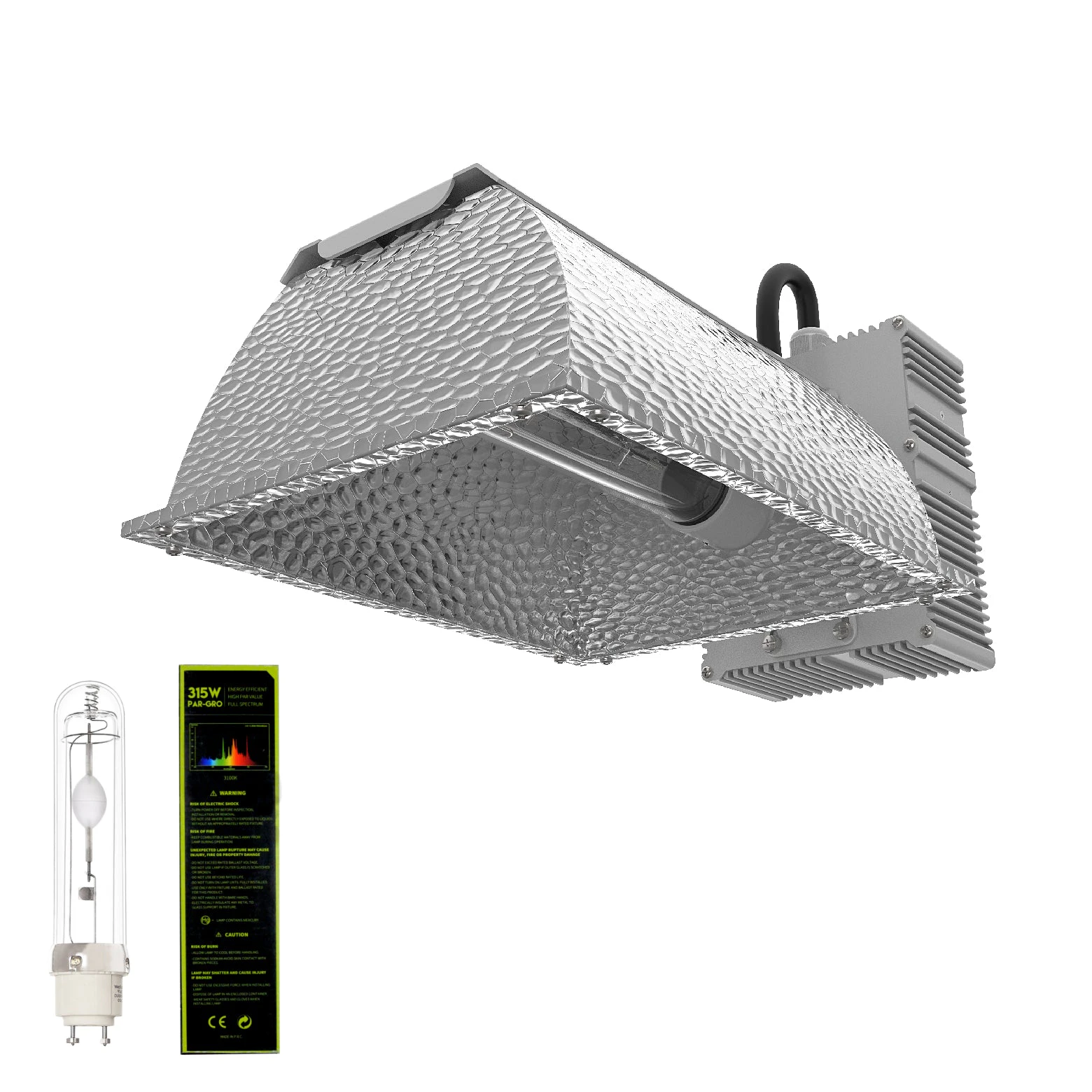 EverGrow 315W CMH 4200K Ceramic Metal Halide Reflector Ballast Kit Bundle Indoor Hydro