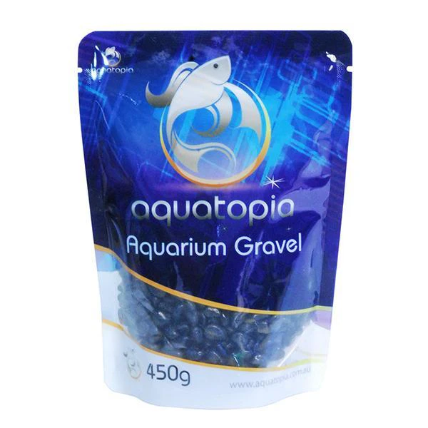 Aquarium Coloured Gravel for Fish Tanks - 450g - Black (Aquatopia)