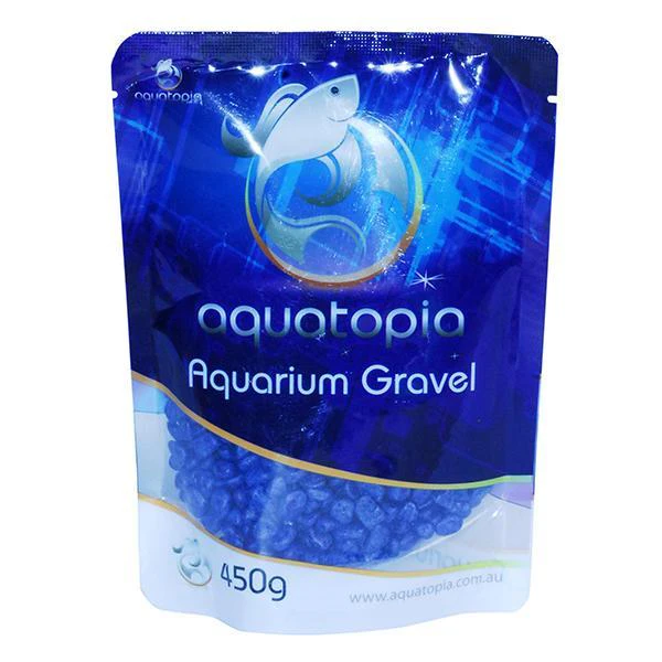 Aquarium Coloured Gravel for Fish Tanks - 450g - Blue (Aquatopia)