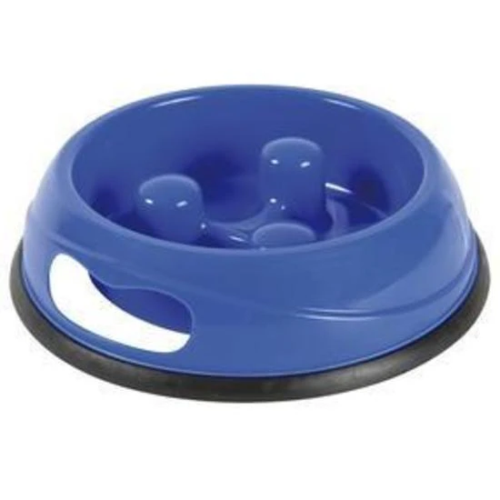 Slow Feed Small Plastic Dog Bowl - 0.45L (20cm Diameter)