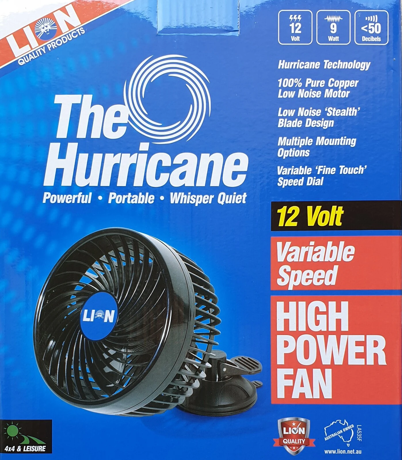 Hurricane 12 Volt Variable Speed High Power Fan Air Cooler Car Caravan Camping