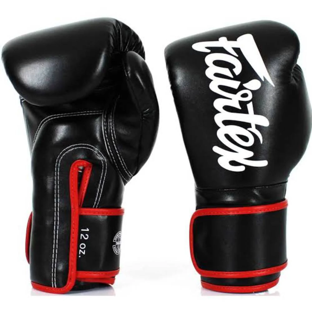 [Free Shipping]FAIRTEX-BGV14 Microfibre Boxing Gloves Muay Thai MMA Sparring - Black