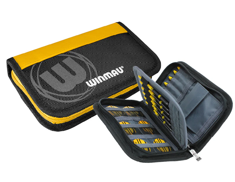 Winmau URBAN PRO Dart Board Darts Case Wallet Storage Yellow