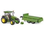 Bruder John Deere 5115M Tractor with Tipping Trailer 1:16 Scale Kids Toy 4+