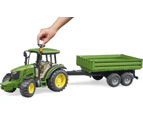 Bruder John Deere 5115M Tractor with Tipping Trailer 1:16 Scale Kids Toy 4+