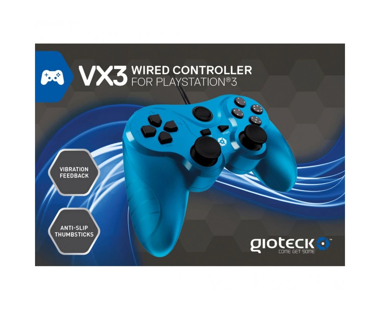 Gioteck VX-3 Wired Controller Blue PS3