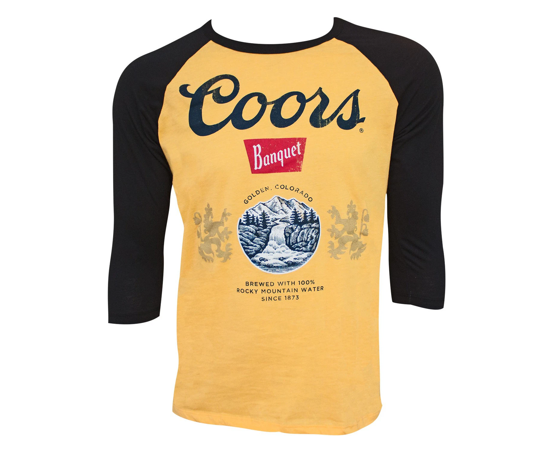 Coors Banquet Black and Gold Raglan Shirt