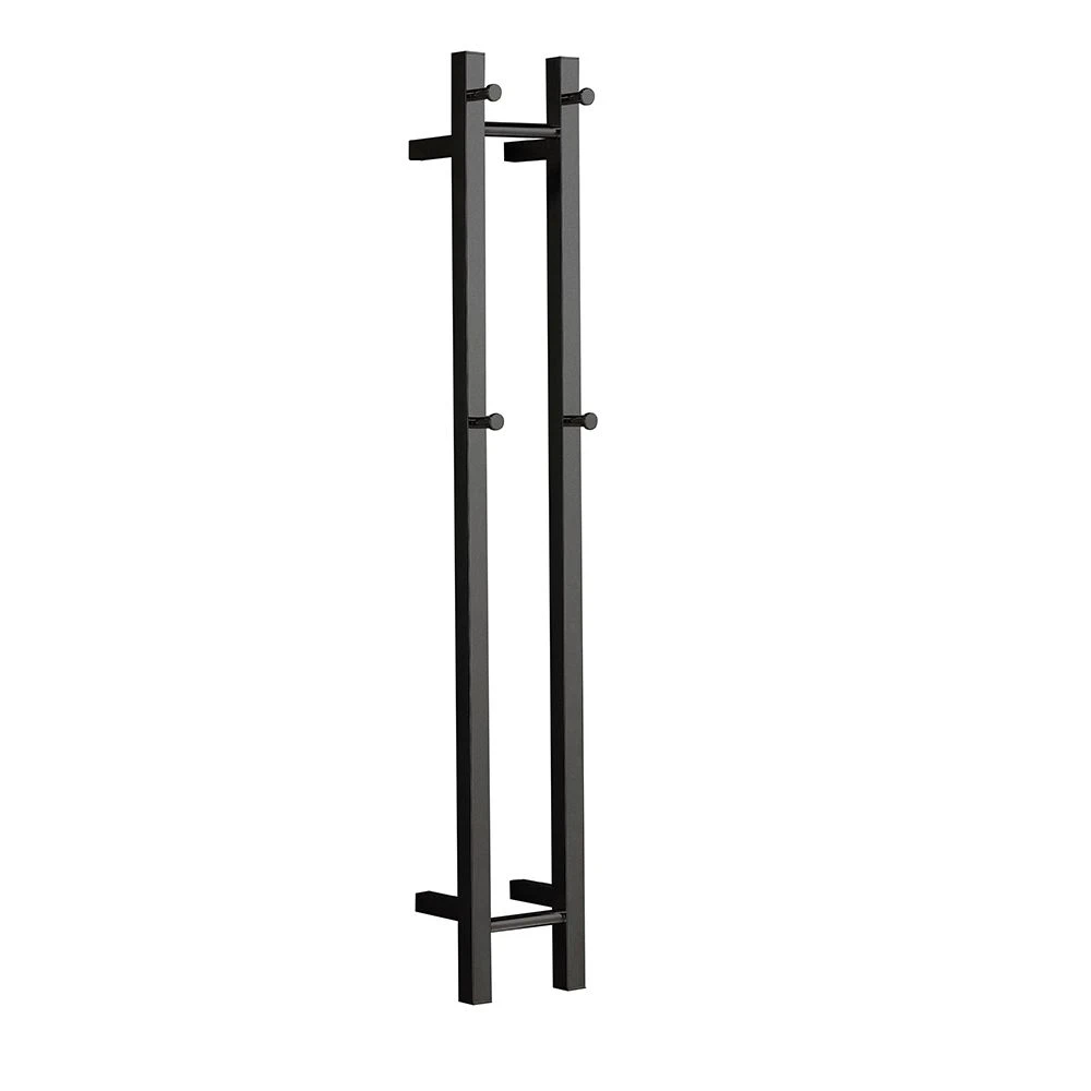 HOTWIRE Hotwire - Heated Towel Rail - Double Vertical Square Bar (W180mm x H1200mm) - Matte Black