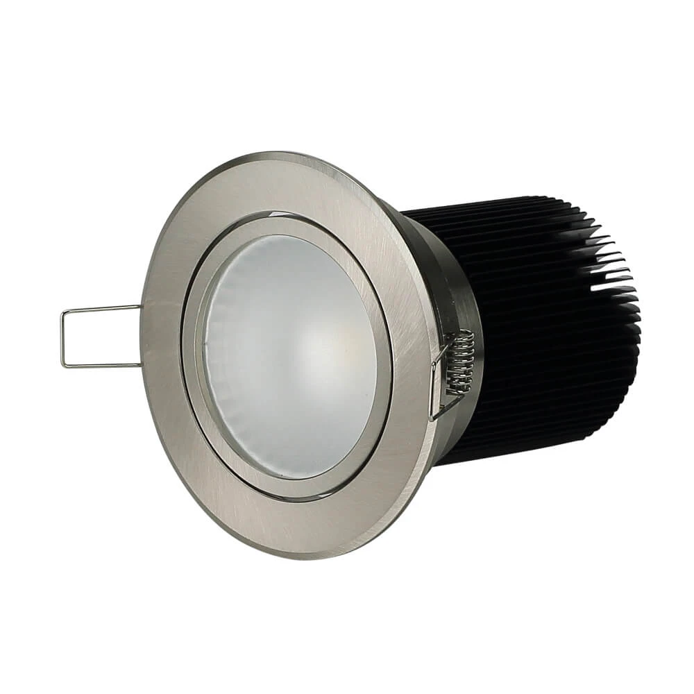 LIMELIGHT Hero LED Downlight Kit - 15W COB - Warm White - Dimmable - 90mm Silver Frame