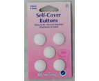 Hemline Self Cover Buttons 18mm, 5 Sets, Plastic, Easy to Fit No Tools Required