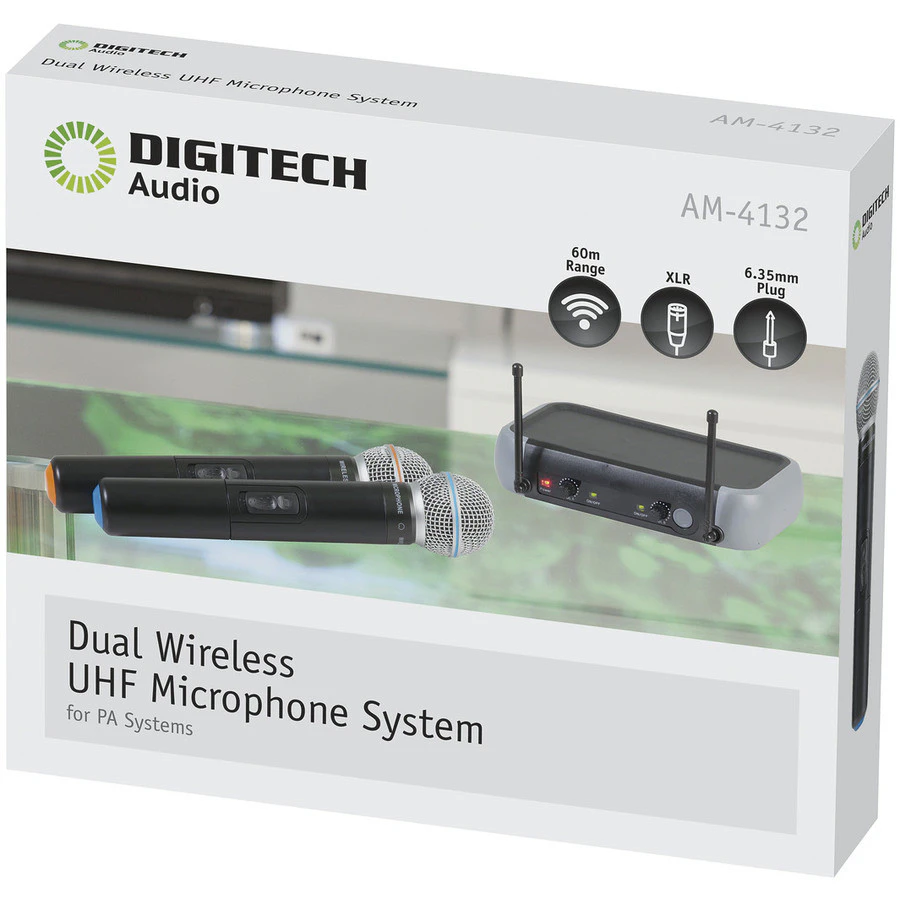 DIGITECH Dual Wireless UHF Microphone System