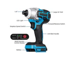 Cordless Brushless 1/4'' HEX Impact Driver Body Battery Charger For Makita 18V