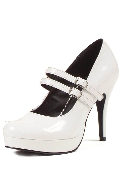 White Sailor Nurse Adult High Heels