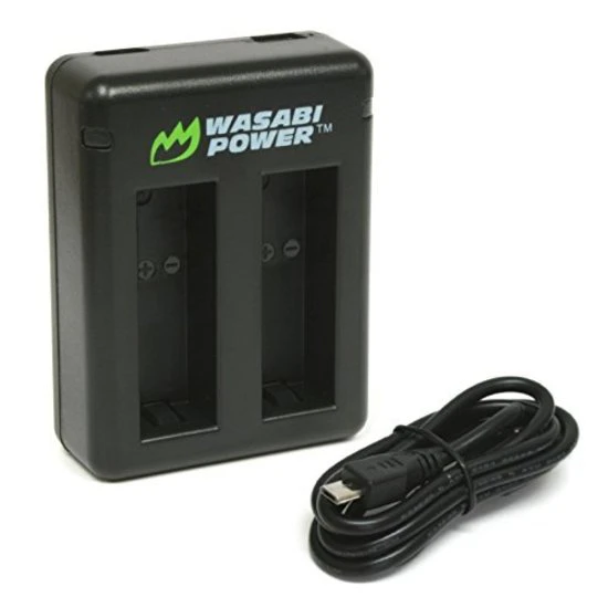 Wasabi Power DUAL Slot USB Battery Charger for GoPro HERO8/HERO7/HERO6/HERO5 Black