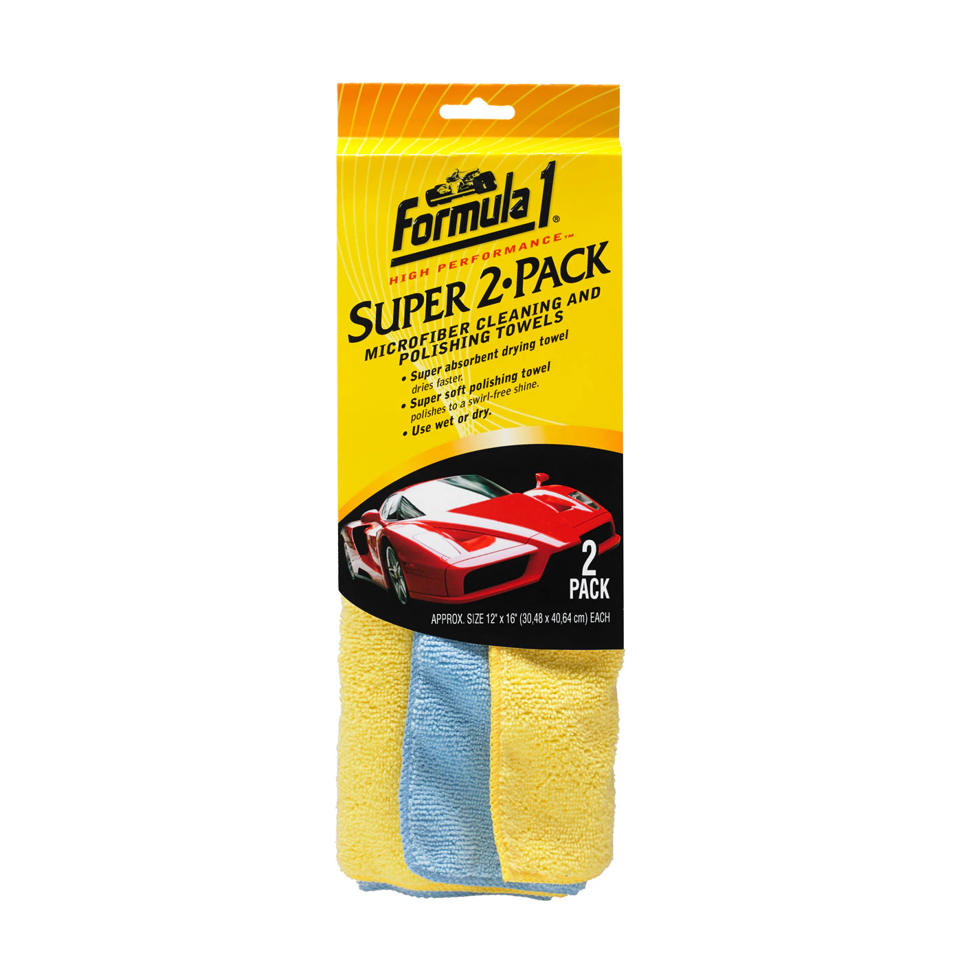 Formula 1 Super 2-Pack Microfibre Clean/Polish Towels