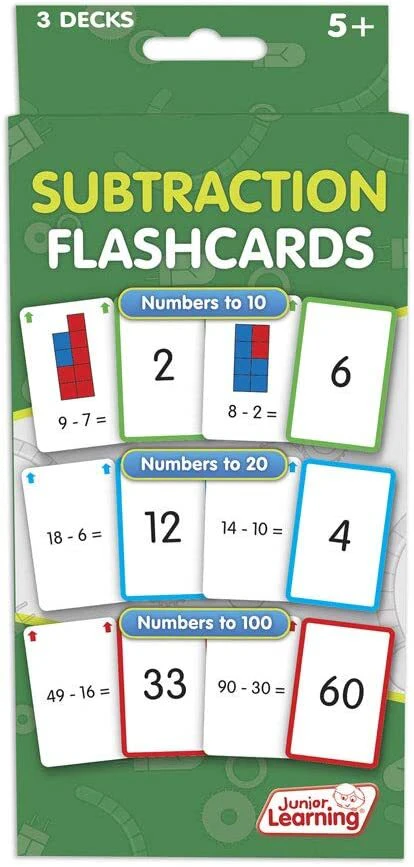 Junior Learning - Subtraction Flashcards