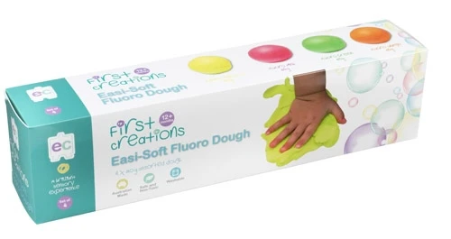 First Creations - Easi-Soft Fluoro Dough (set of 4)