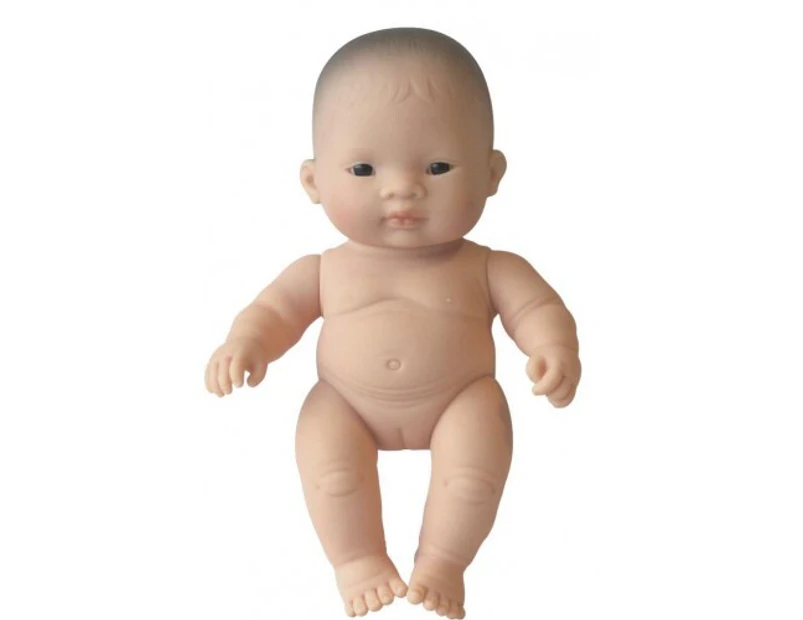 Miniland Educational Naked Baby Doll Asian Girl 21cm