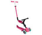 Globber Kids' Go Up Active Scooter w/ Lights - Fuschsia/Dark Pink