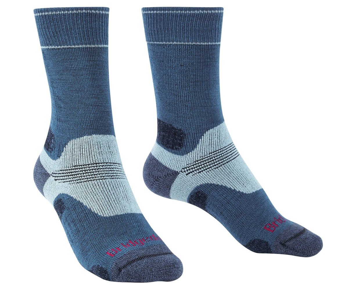 Bridgedale Womens Hike Midweight Merino Wool Walking Socks - Blue / Sky