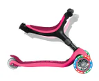 Globber Kids' Go Up Active Scooter w/ Lights - Fuschsia/Dark Pink