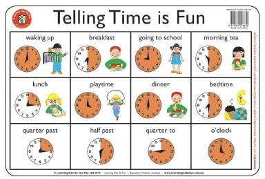 Learning Can Be Fun - Telling Time is Fun Placemat