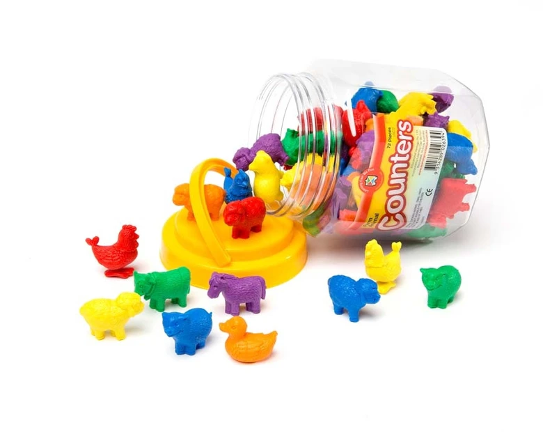 Learning Can Be Fun - Counters Farm Animals (72 pack)