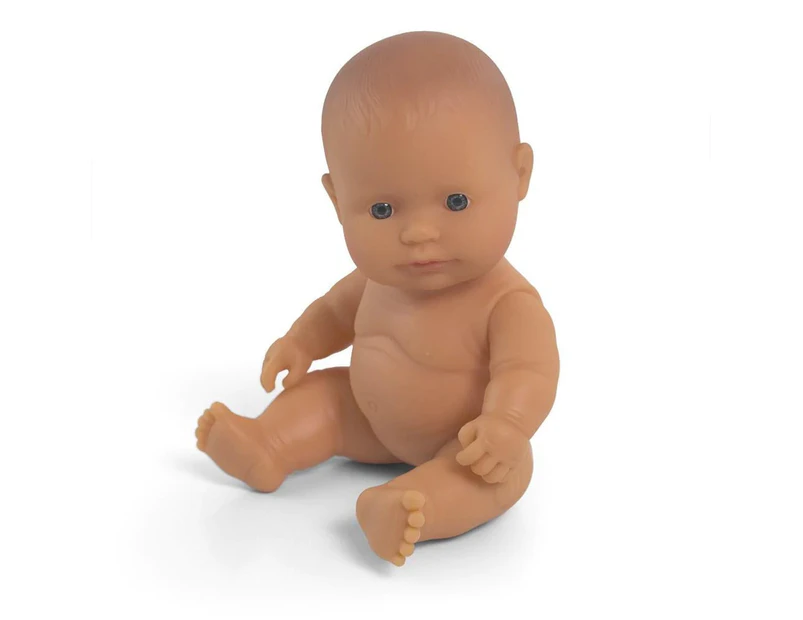 Miniland Educational Naked Baby Doll Caucasian Girl 21cm