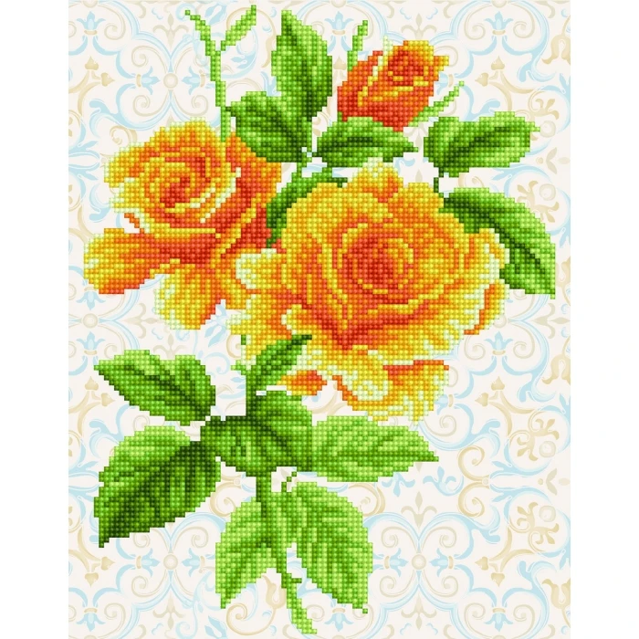 Diamond Dotz, YELLOW ROSE BOUQUET DD6.008 5D Diamond Painting Kit