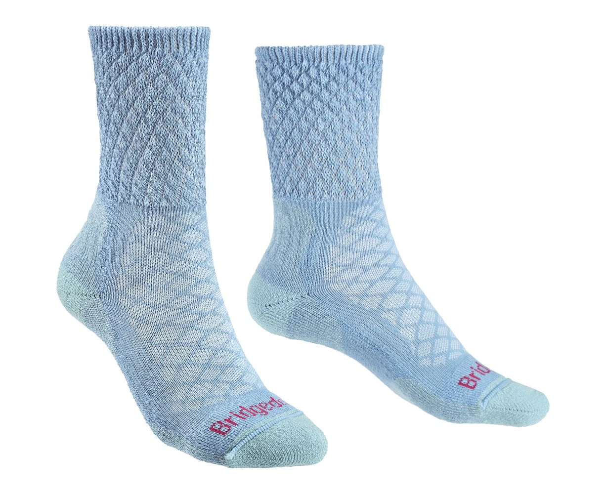 Bridgedale Womens Hike Lightweight Merino Wool Walking Socks - Powder Blue