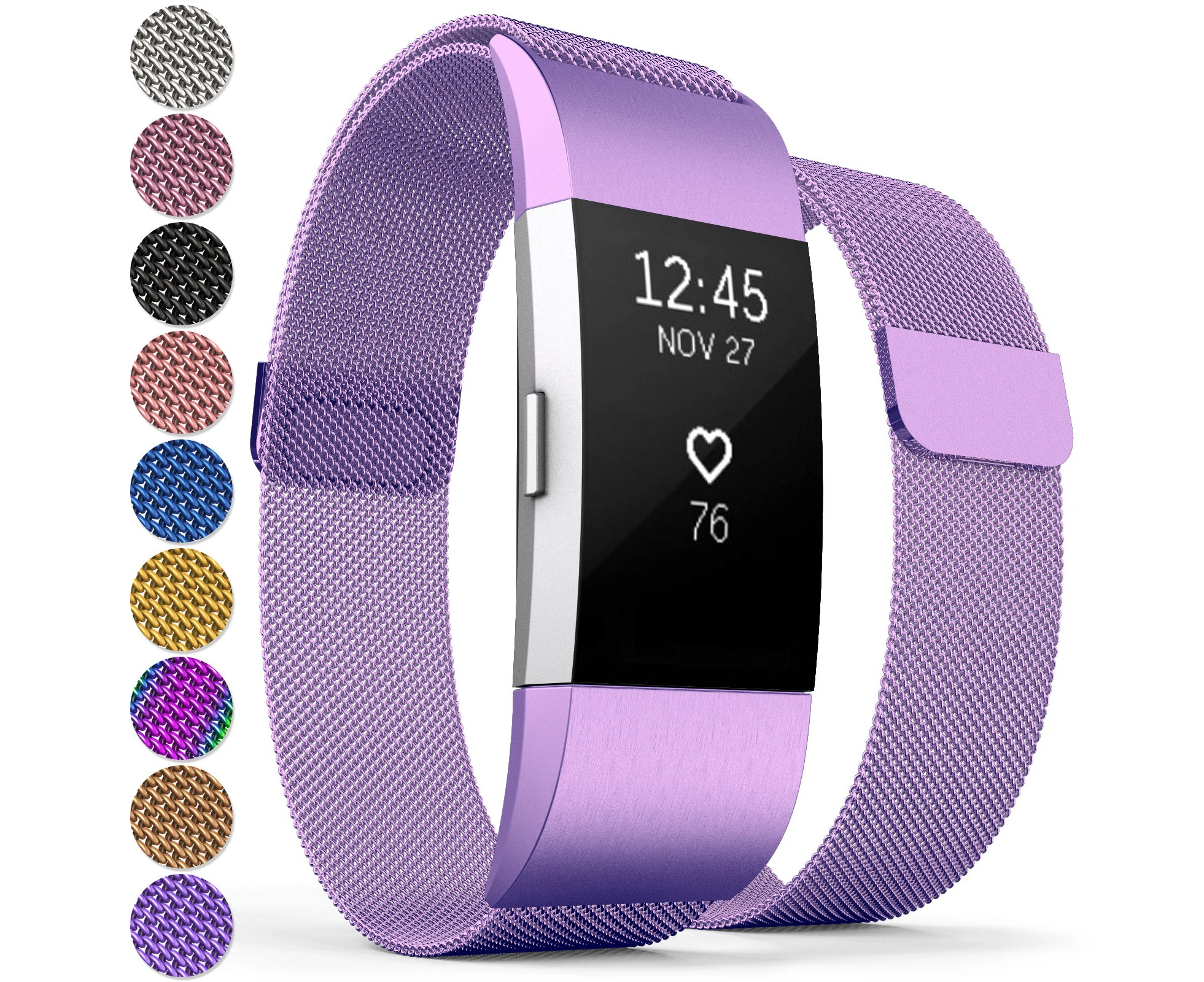 Proworks FitBit Charge 2 Milanese Metal Strap - Plum