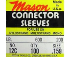 100 x Size 12 Mason Crimps - Crimping Connector Sleeves for Fishing Wire/Line