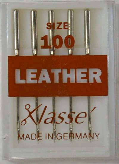 Klasse Sewing Machine Needles, LEATHER Size 100 / 16, Pack of 5 Needles