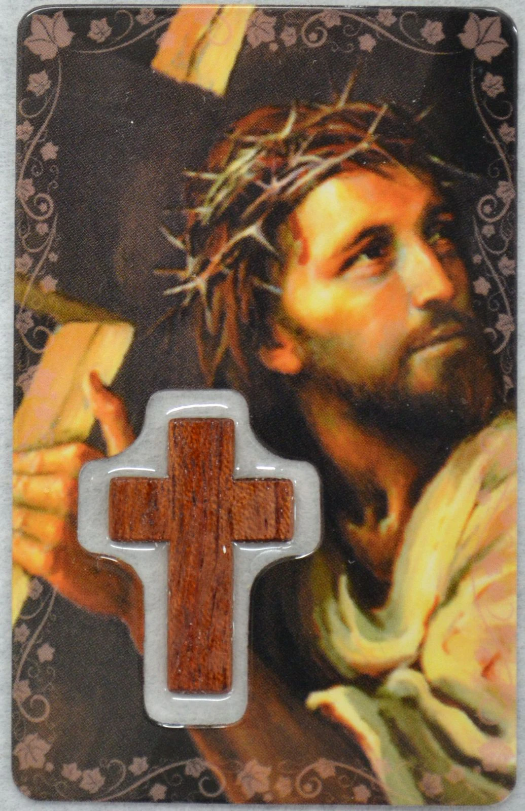 FACE OF CHRIST, Window Prayer Card & Charm, 54mm x 85mm, Inspirational Card