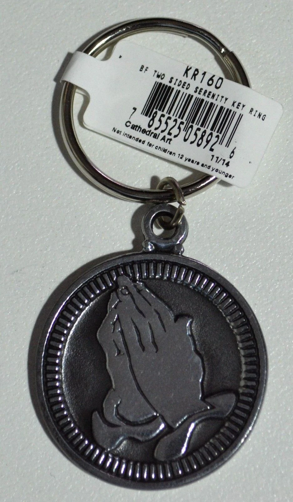 Serenity KeyRing, Metal Token With Message, Beautiful Item, 37mm Diameter