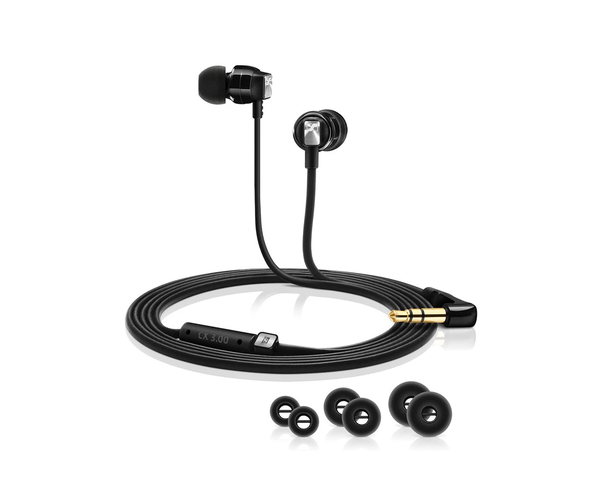 SENNHEISER CX 3.00 3.5mm In-ear Headphones Dynamic with 1.2m Cable - Black