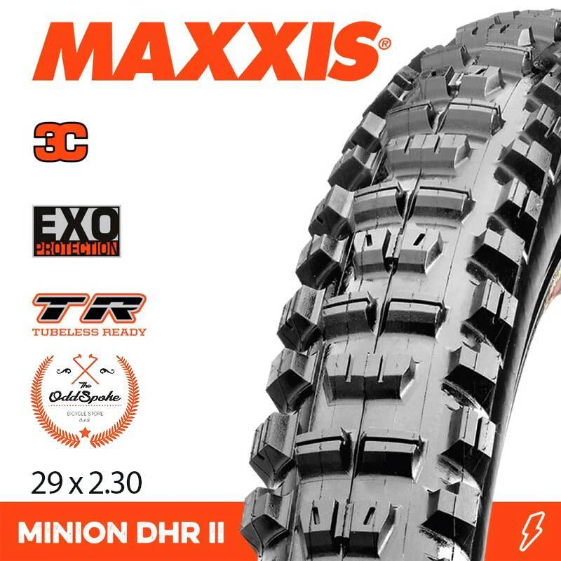 Maxxis Minion DHR II 3C MaxxTerra EXO TR Fold 60TPI MTB Tyre [Size: 29 x 2.30]